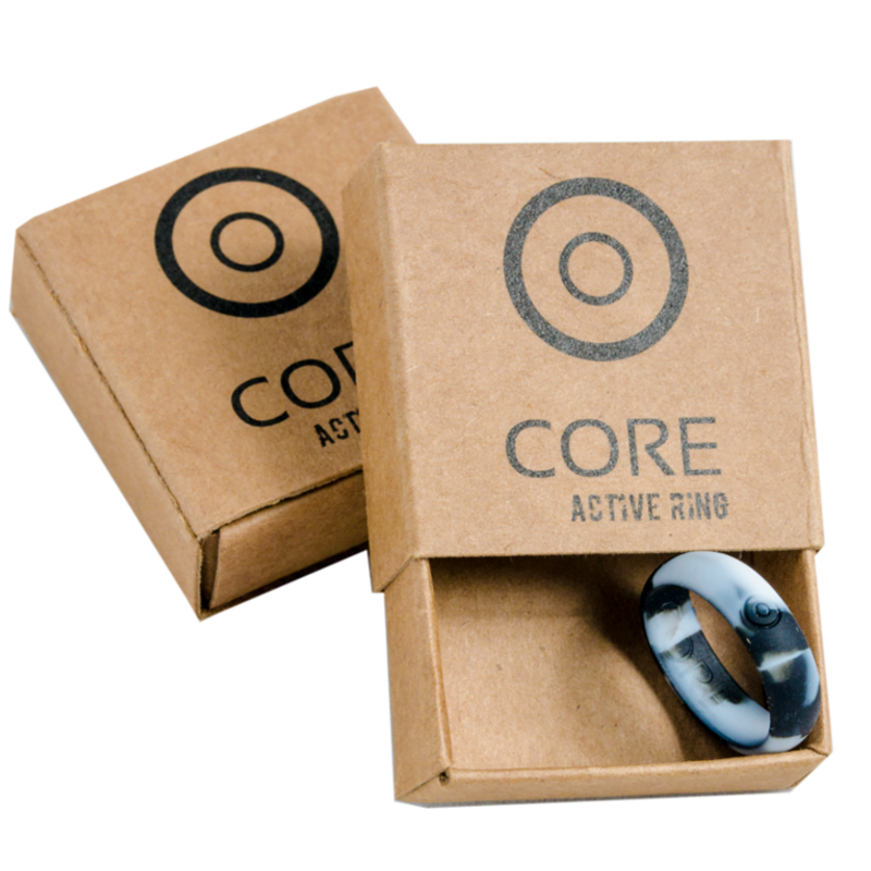 Ladies silicine rings fused black - Core Silicone Rings